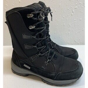 LLBean RockMark Waterproof Snow Boots Women’s 7 Black Hiking Winter Outdoors